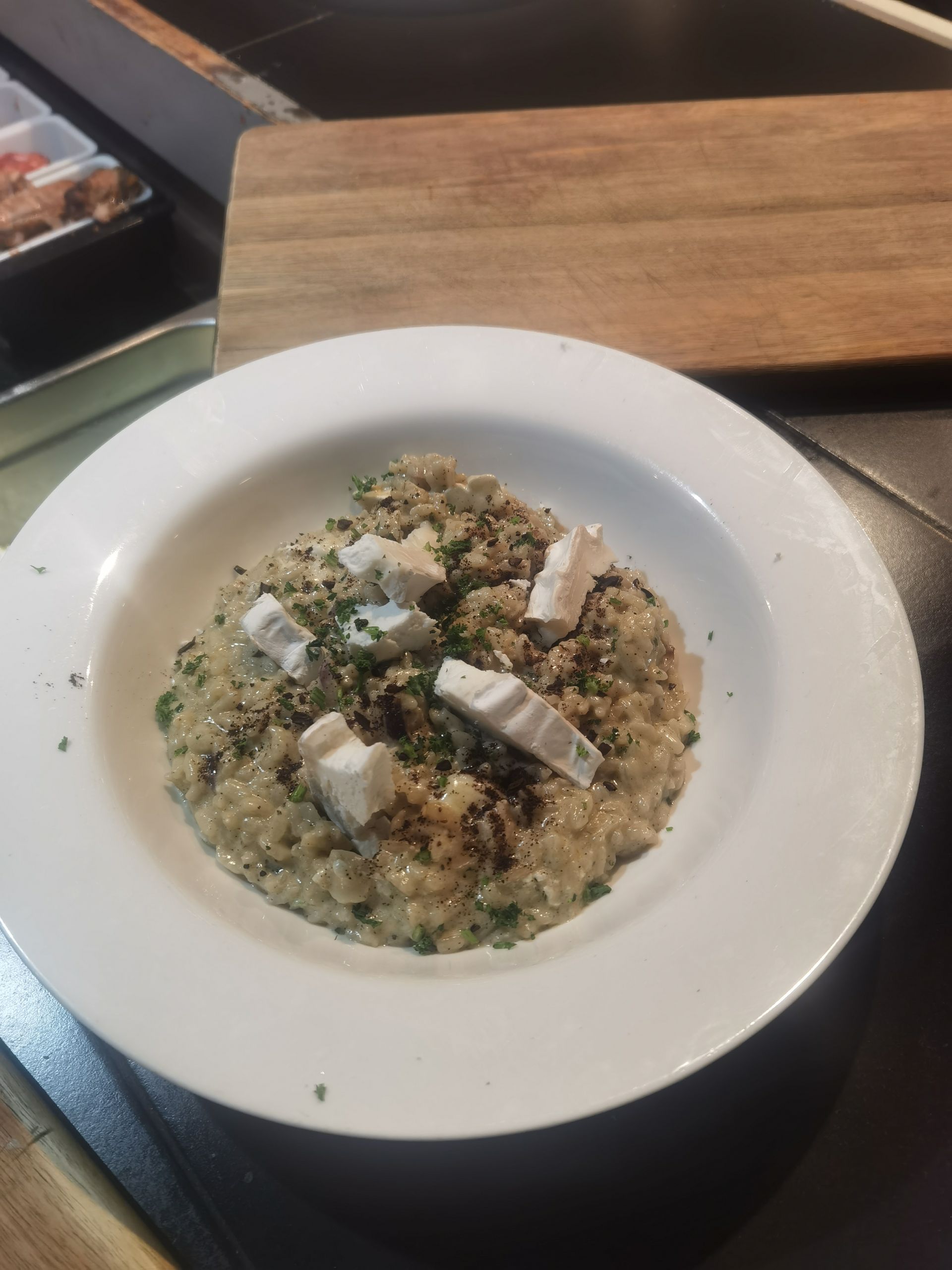 Risotto ai funghi e crema di tartufi